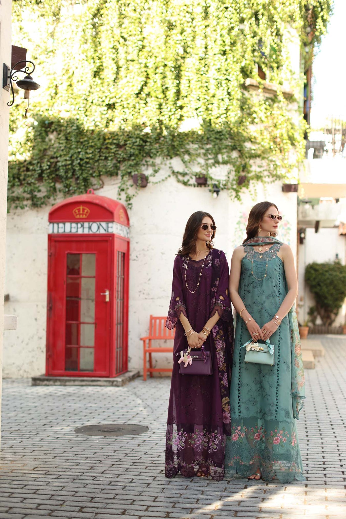 Noor by Saadia Asad | Luxe Chikankari 26 | D5 - A - Itten Plum by Noor by Saadia Asad - Designer Dress - Type : Luxury Dress - Available at Libayah - 100% Original