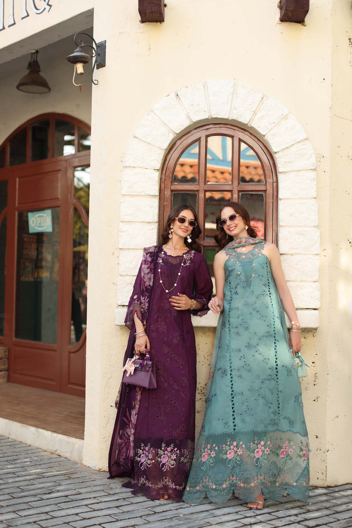 Noor by Saadia Asad | Luxe Chikankari 26 | D5 - A - Itten Plum by Noor by Saadia Asad - Designer Dress - Type : Luxury Dress - Available at Libayah - 100% Original