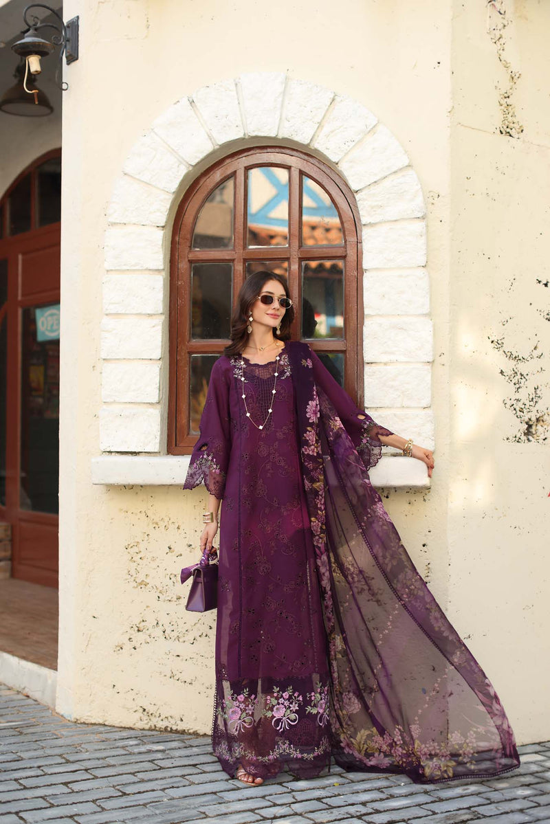 Noor by Saadia Asad | Luxe Chikankari 26 | D5 - A - Itten Plum by Noor by Saadia Asad - Designer Dress - Type : Luxury Dress - Available at Libayah - 100% Original