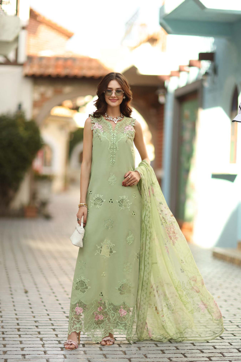 Noor by Saadia Asad | Luxe Chikankari 26 | D3 - A - Pistachio by Noor by Saadia Asad - Designer Dress - Type : Luxury Dress - Available at Libayah - 100% Original