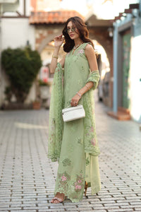 Noor by Saadia Asad | Luxe Chikankari 26 | D3 - A - Pistachio by Noor by Saadia Asad - Designer Dress - Type : Luxury Dress - Available at Libayah - 100% Original