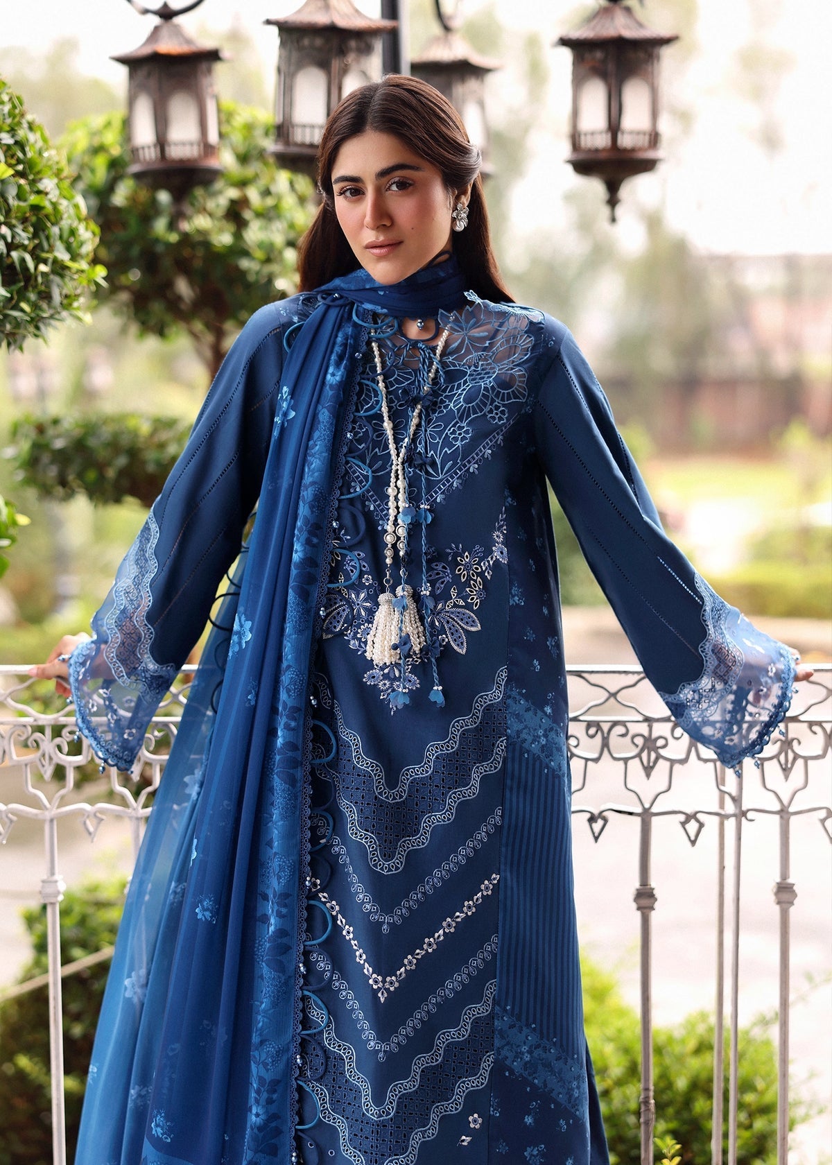 Sardinia | Embroidered Lawn Edit 26 | Terrace Blue by Sardinia - Designer Dress  - Type : Ladies Clothes - Available at Libayah - 100% Original 