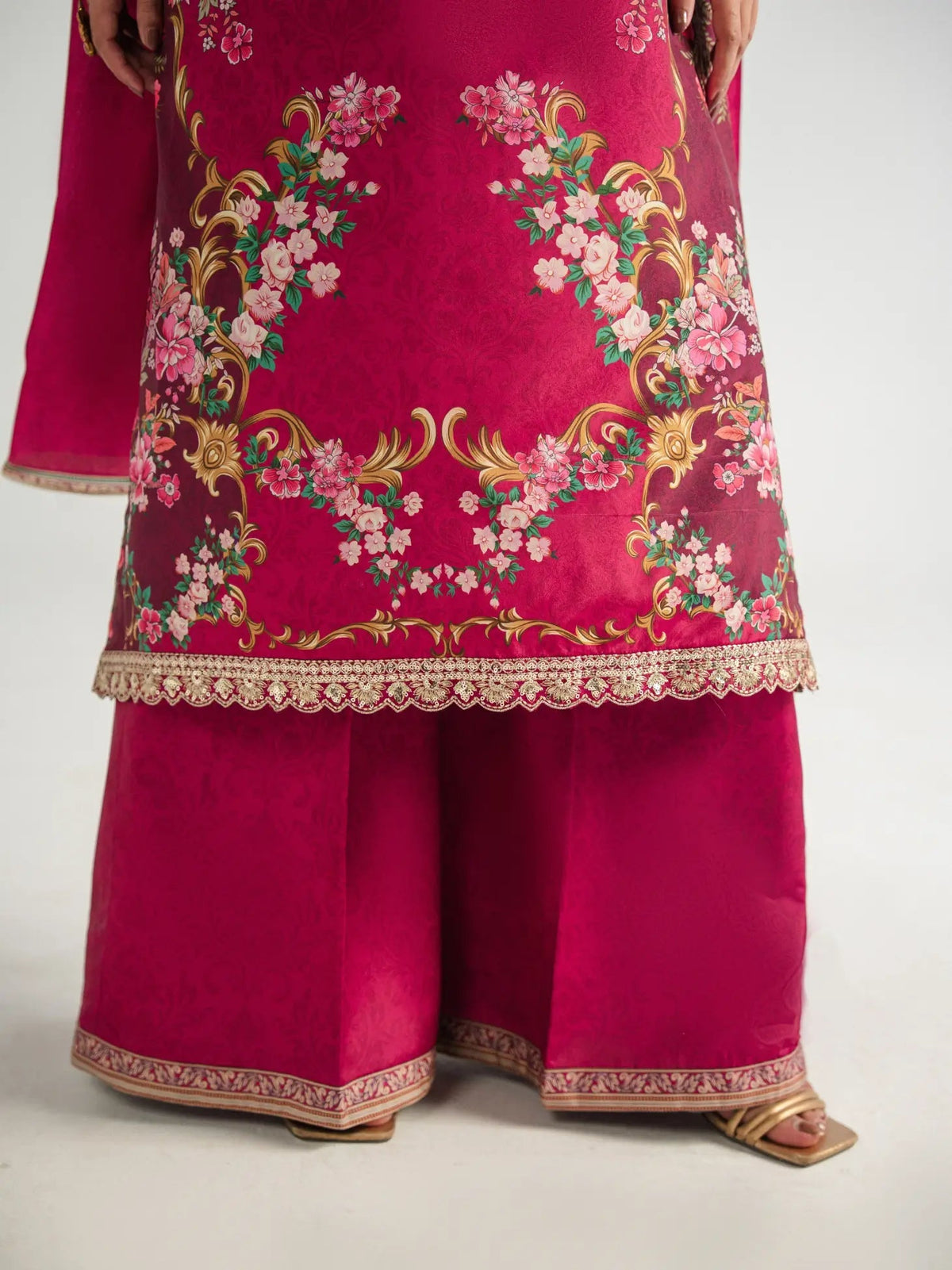 Gulaal | Aira Printed Silk | Garnet Garden by Gulaal - Designer Dress  - Type : Ladies Clothes - Available at Libayah - 100% Original 