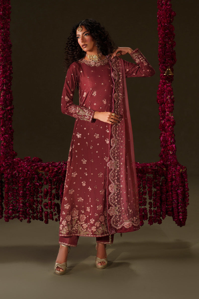 Iznik | Velvet 25 | IV-75 Embroidered Velvet by Iznik - Designer Dress - Type : Ladies Clothes - Available at Libayah - 100% Original 