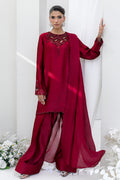 Chic Ophicial | Aarzu Luxe Pret | Ruby Veil by Chic Ophicial - Designer Dress  - Type : Ladies Clothes - Available at Libayah - 100% Original 