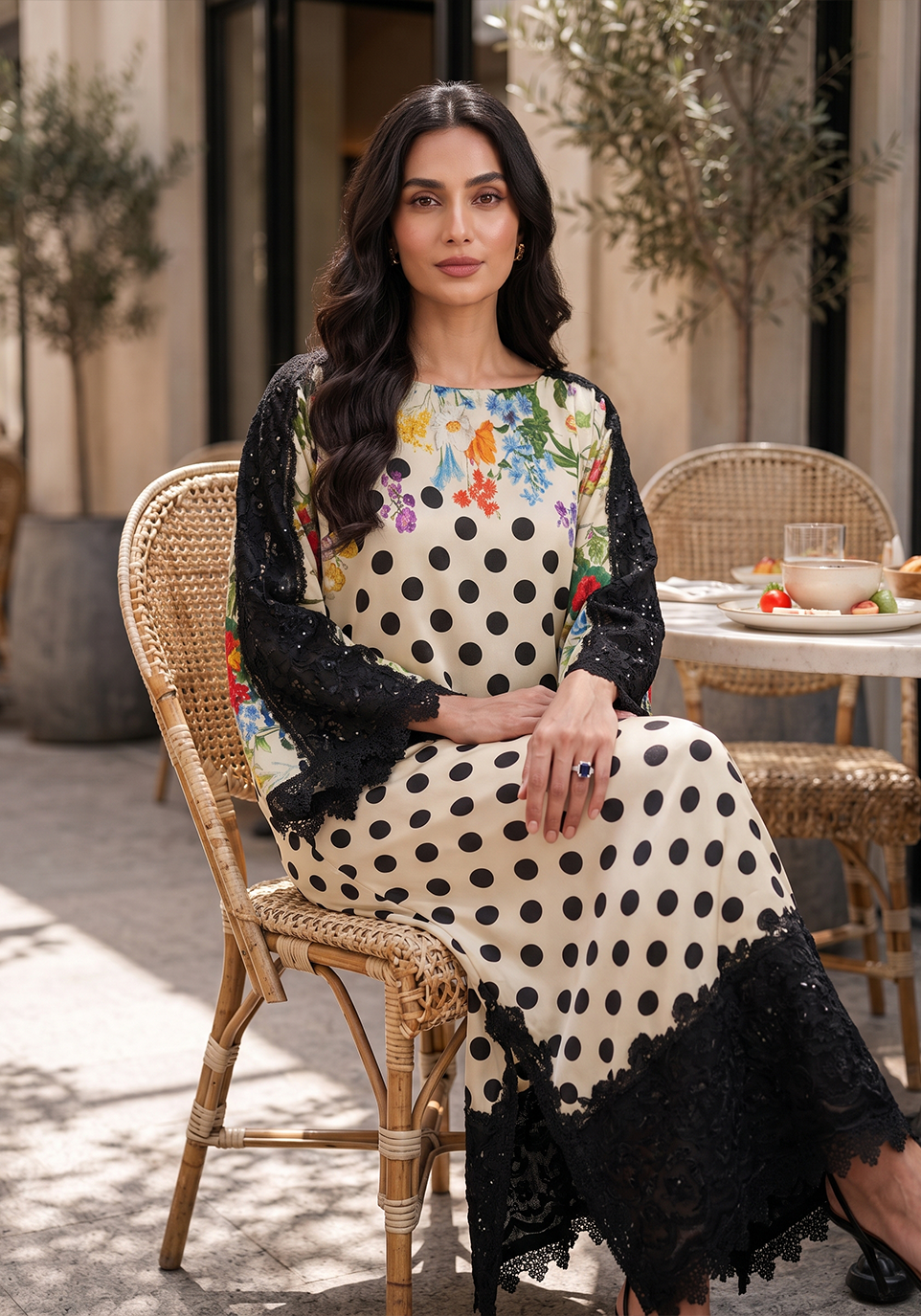 Zarqash | Silk Edit 26 | Polka Botanique by Zarqash - Designer Dress  - Type : Ladies Clothes - Available at Libayah - 100% Original 