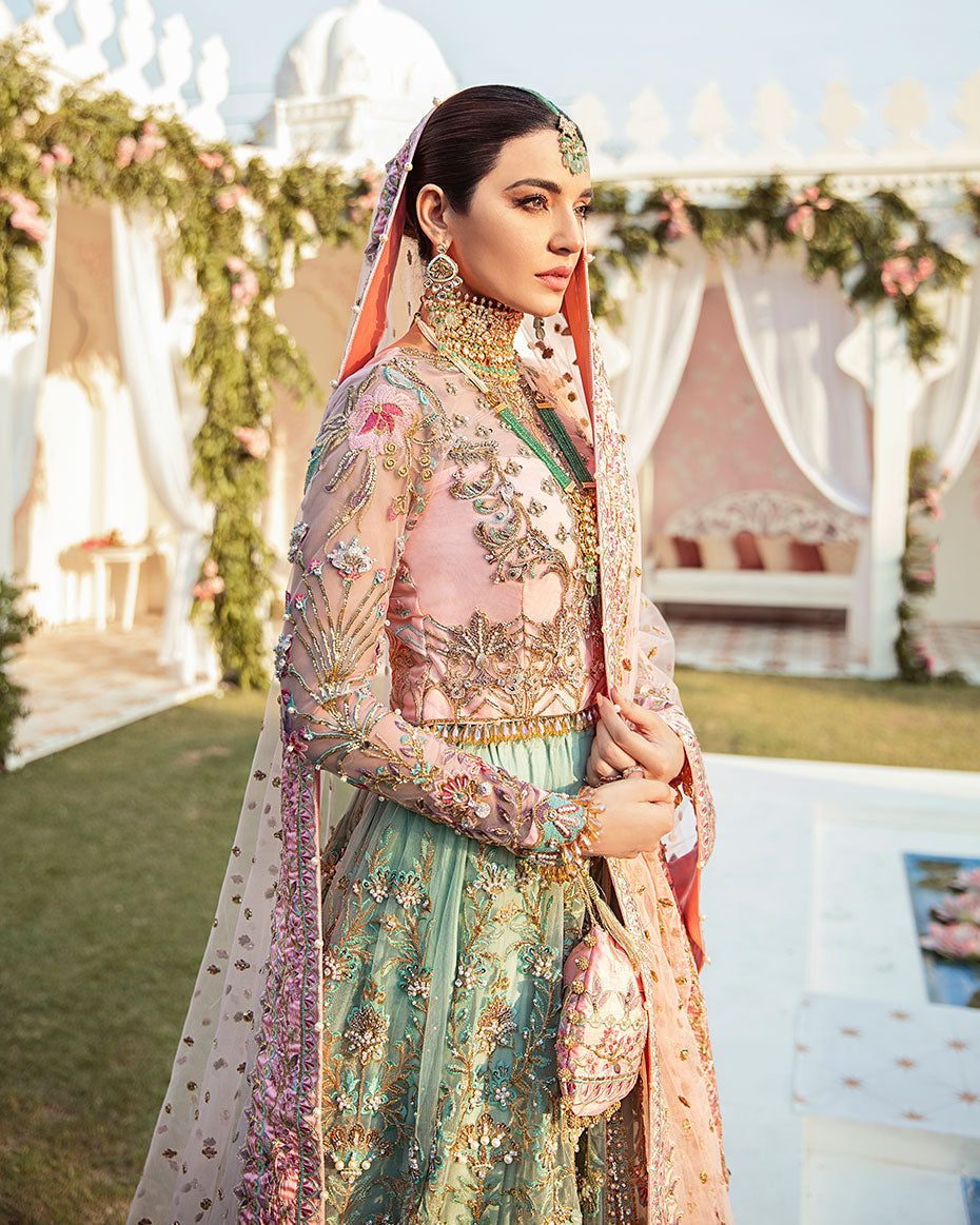 Gulaal | Wedding Formals | Joli Embroidered Net 3-Piece Suit WS-03 by Gulaal - Designer Dress - Type: Ladies Clothes - Available at Libayah - 100% Original