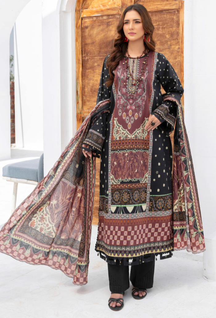 Humdum | Saira Bano Lawn 24 | D09 by HumDum - Designer Dress - Type: Ladies Clothes - Available at Libayah - 100% Original