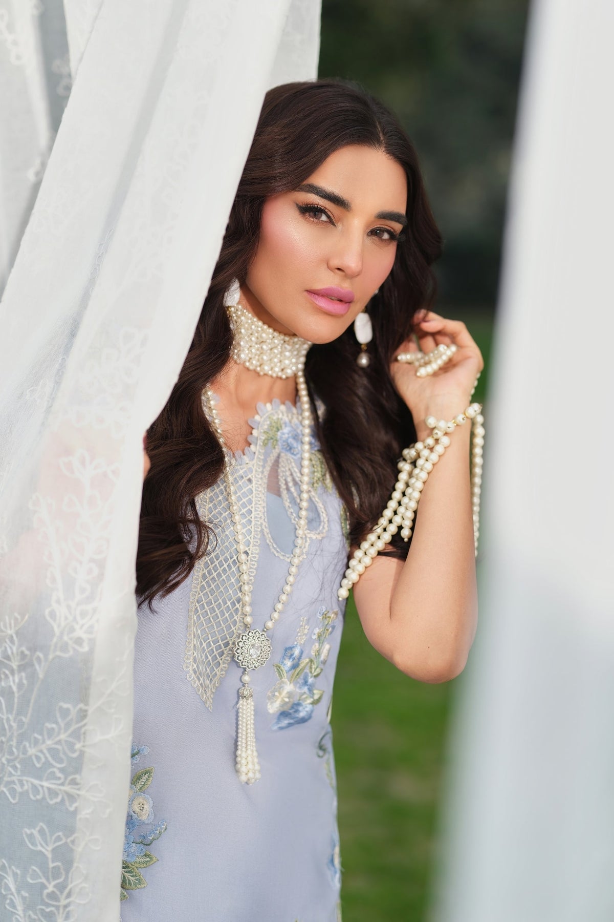 Maryam Hussain | Luxury Lawn 26 | Frost - Designer Dress - Type : Ladies Clothes - Available at Libayah - 100% Original