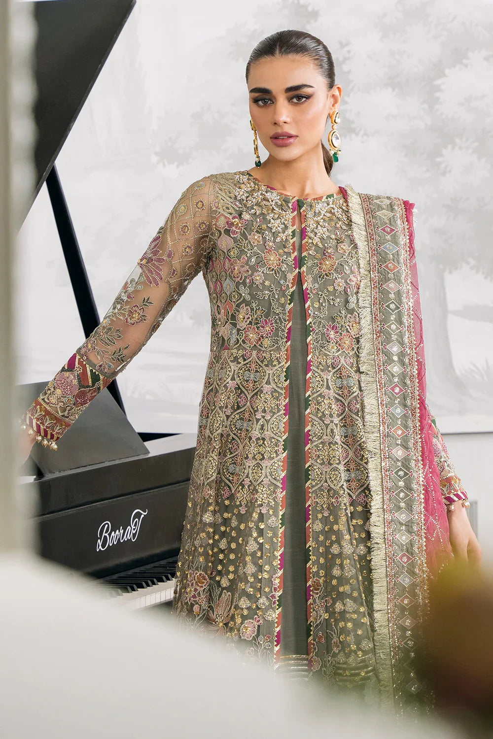 Baroque | Chantelle Embroidered Collection | CH12-02 by Baroque - Designer Dress - Type: Ladies Clothes - Available at Libayah - 100% Original