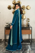 Fahad Hussayn | Lawn Banger | Midnight Teal by Erum Khan - Designer Dress - Type: Ladies Clothes - Available at Libayah - 100% Original