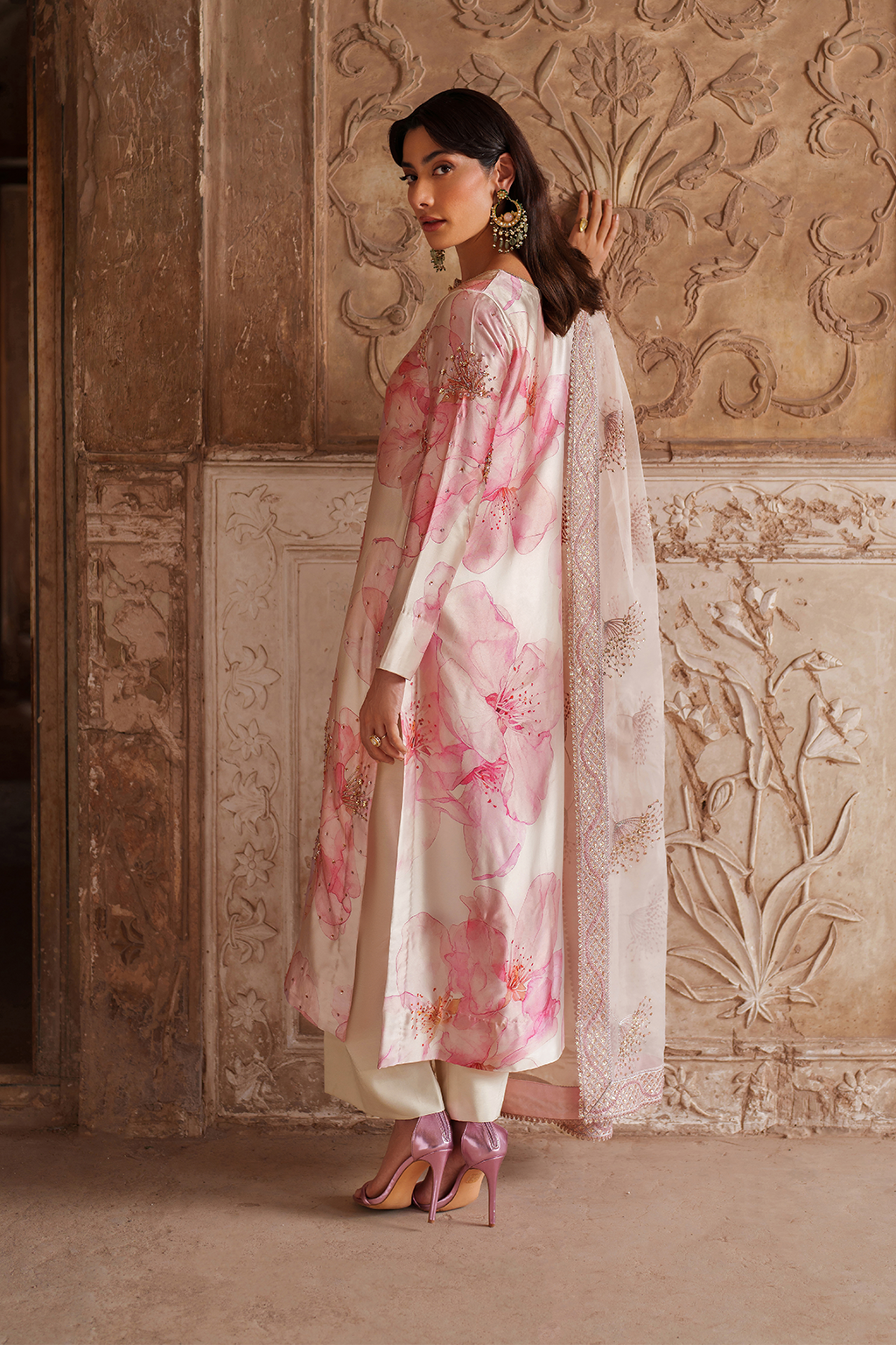 Iznik | Festive Formal | UE-547 Printed Charmeuse by Iznik - Designer Dress  - Type : Ladies Clothes - Available at Libayah - 100% Original 