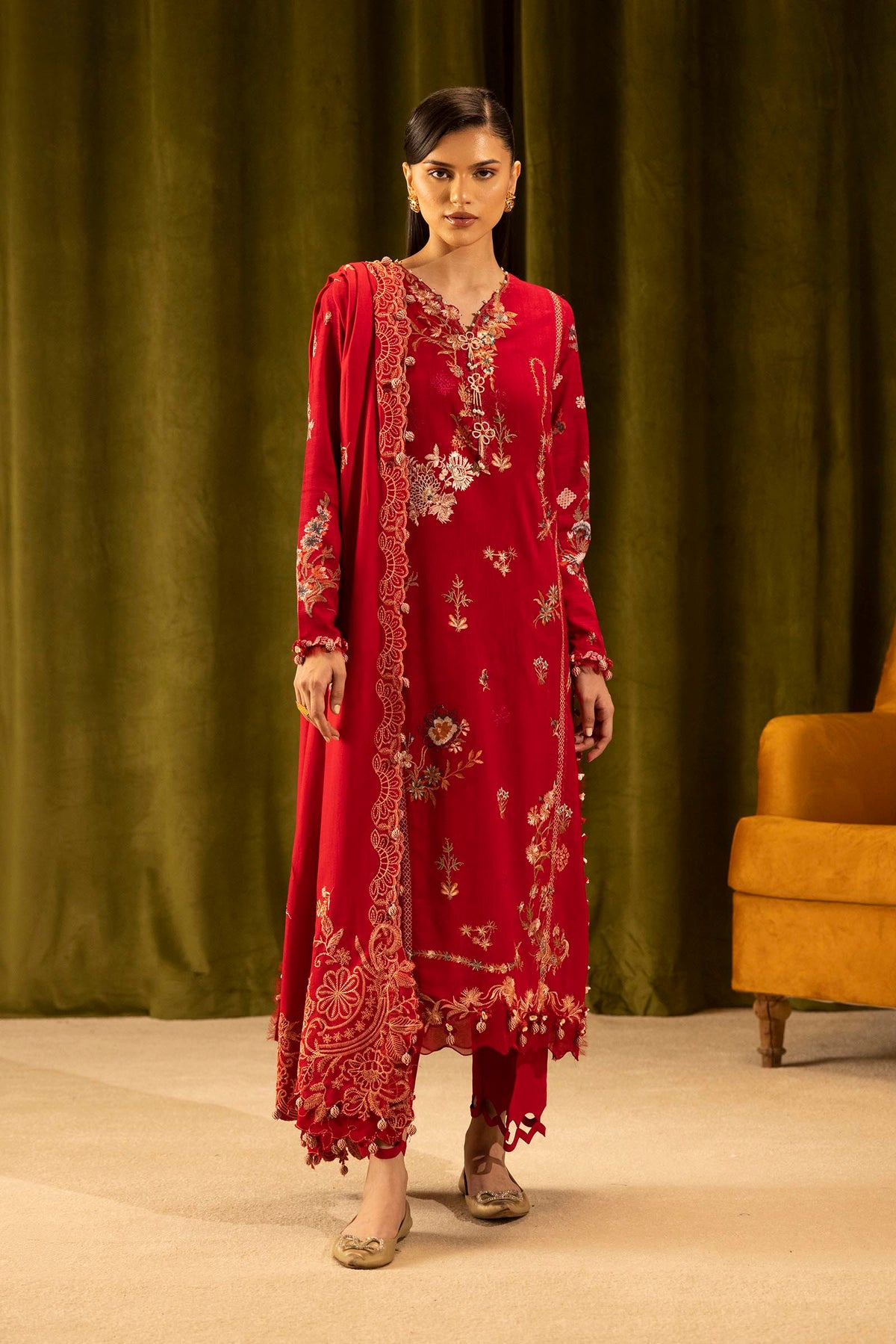 Sana Safinaz | Muzlin Winter 25 | M253-002A by Sana Safinaz - Designer Dress - Type : Ladies Clothes - Available at Libayah - 100% Original 