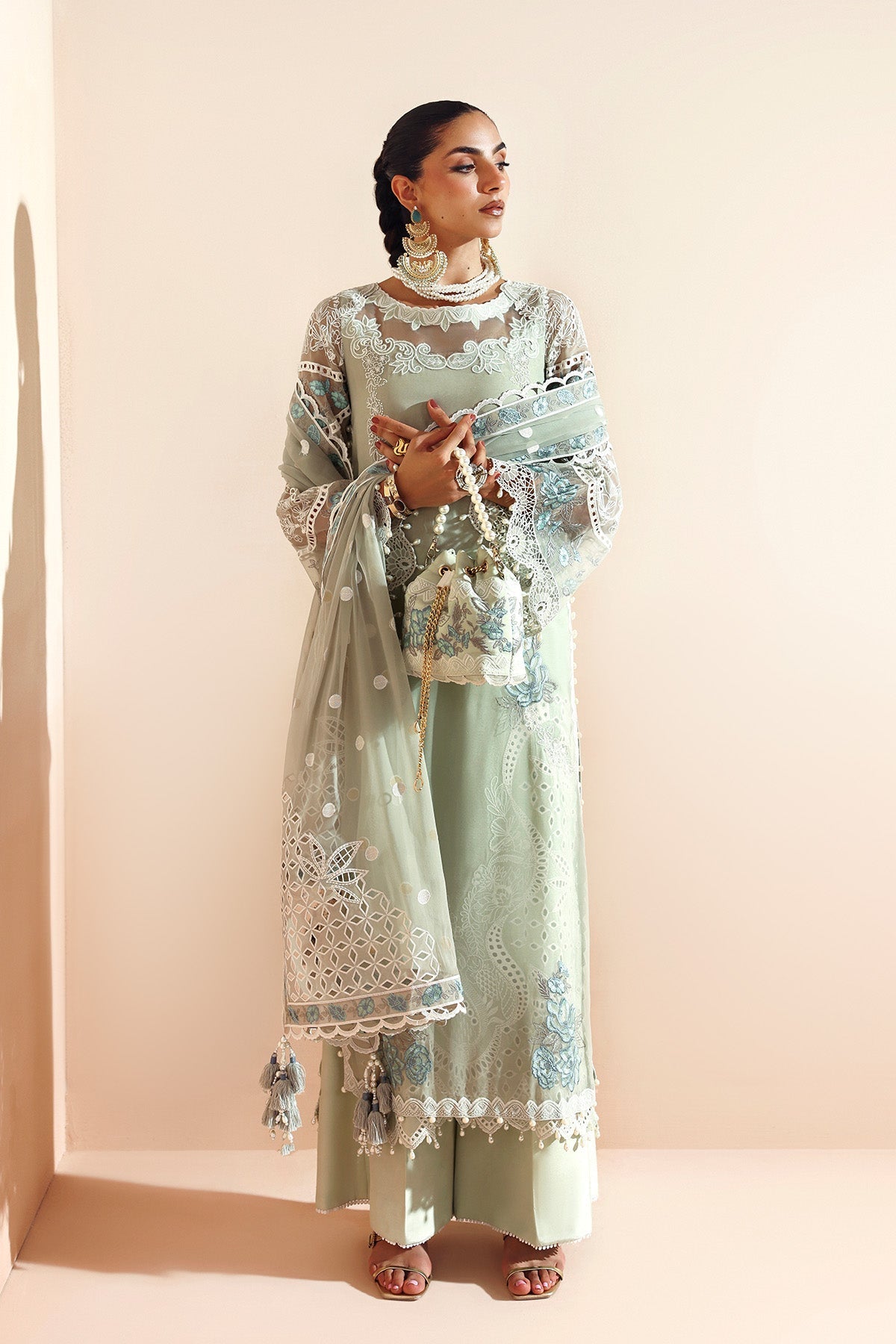 SAIYAARA – authentic Pakistani formal dress from the Alizeh Aymal Luxury Bamber Chiffon collection for women in the UK.