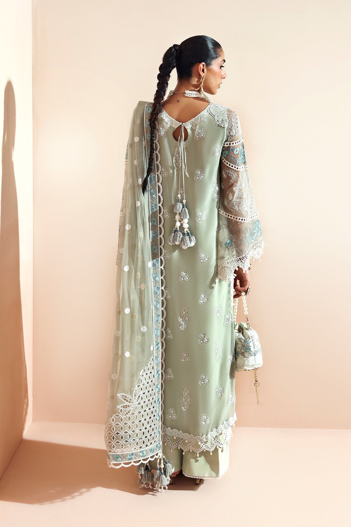 SAIYAARA – authentic Pakistani formal dress from the Alizeh Aymal Luxury Bamber Chiffon collection for women in the UK.