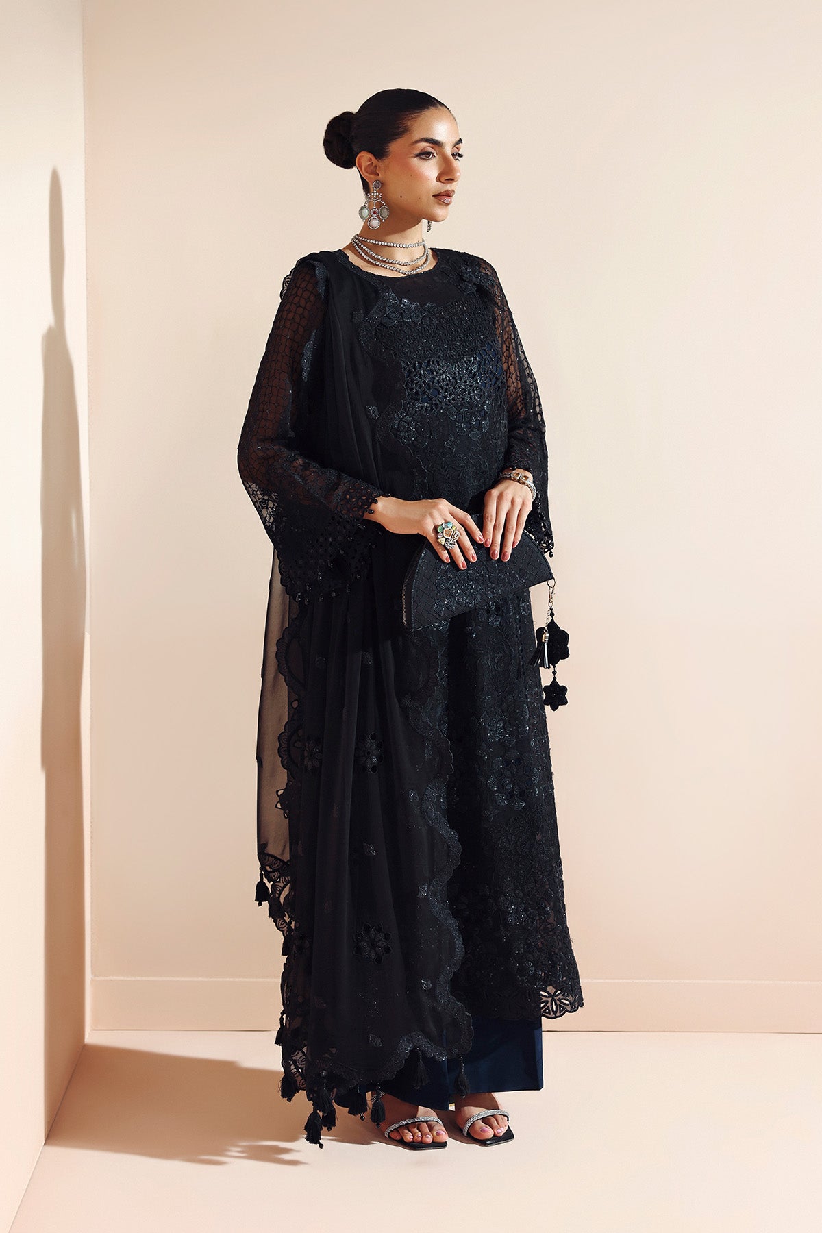 RIKA – authentic Pakistani formal dress from the Alizeh Aymal Luxury Bamber Chiffon collection for women in the UK.