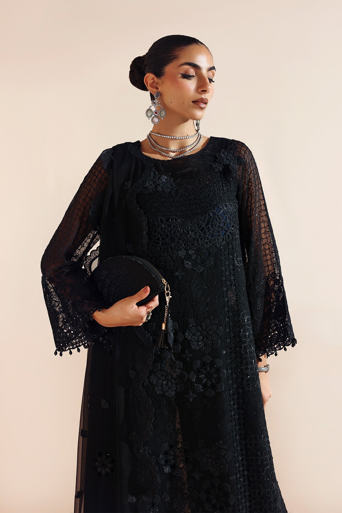 RIKA – authentic Pakistani formal dress from the Alizeh Aymal Luxury Bamber Chiffon collection for women in the UK.