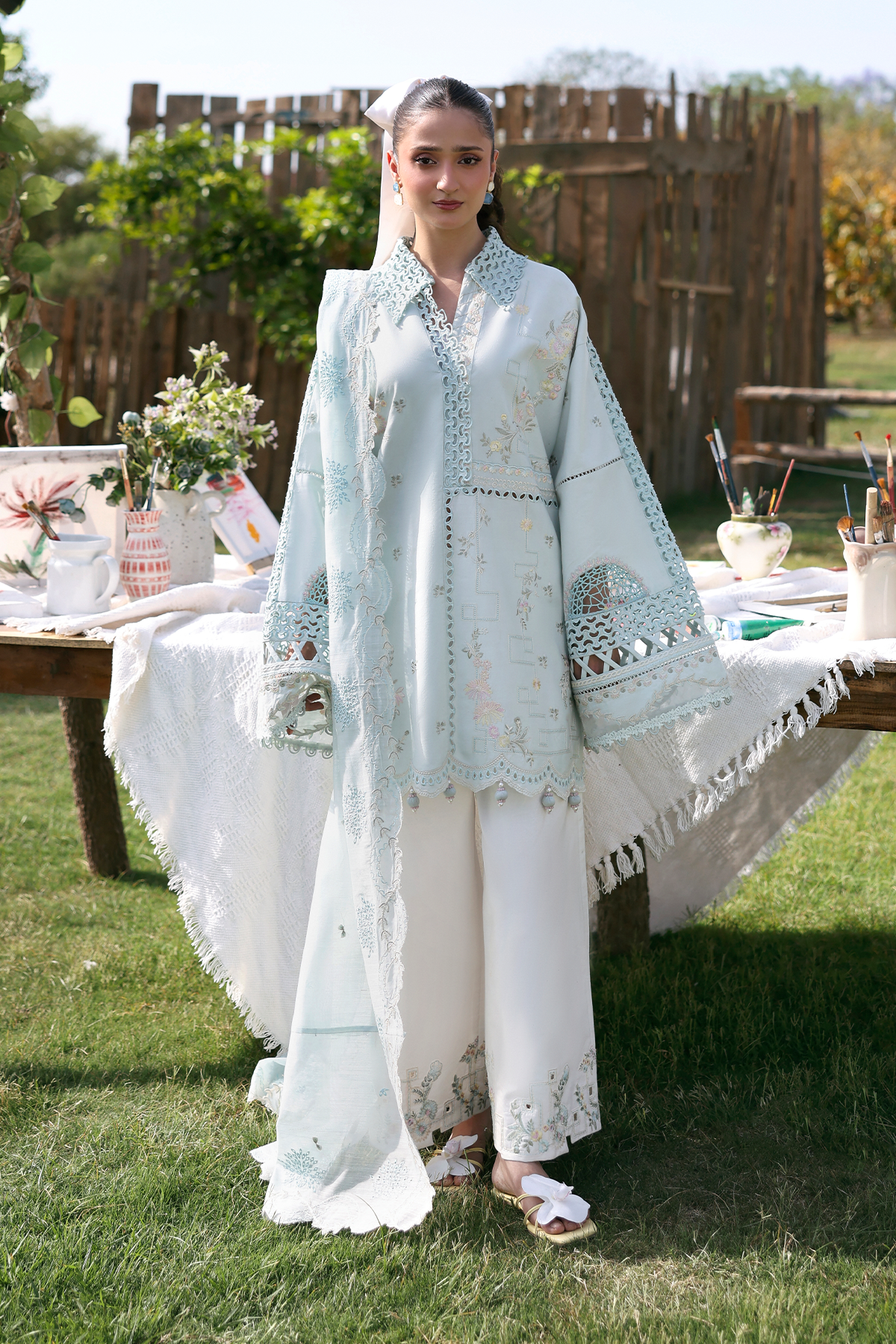 Afrozeh | Basic Pret 26 RTW | NACRE by Afrozeh - Designer Dress  - Type : Ladies Clothes - Available at Libayah - 100% Original 