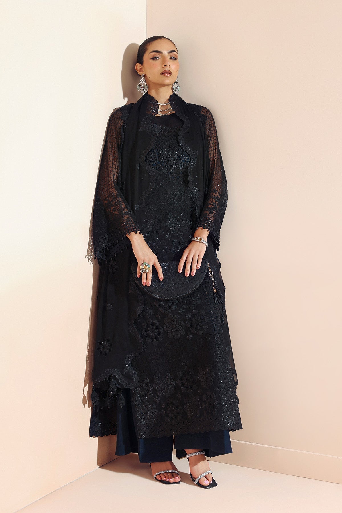 RIKA – authentic Pakistani formal dress from the Alizeh Aymal Luxury Bamber Chiffon collection for women in the UK.