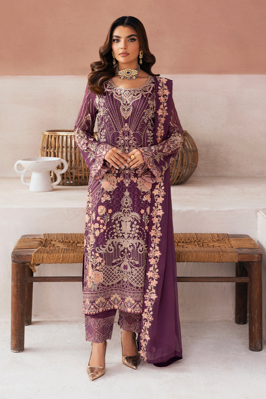 Ramsha | Arzoo Chiffon | U-112 by Ramsha - Designer Dress - Type: Ladies Clothes - Available at Libayah - 100% Original