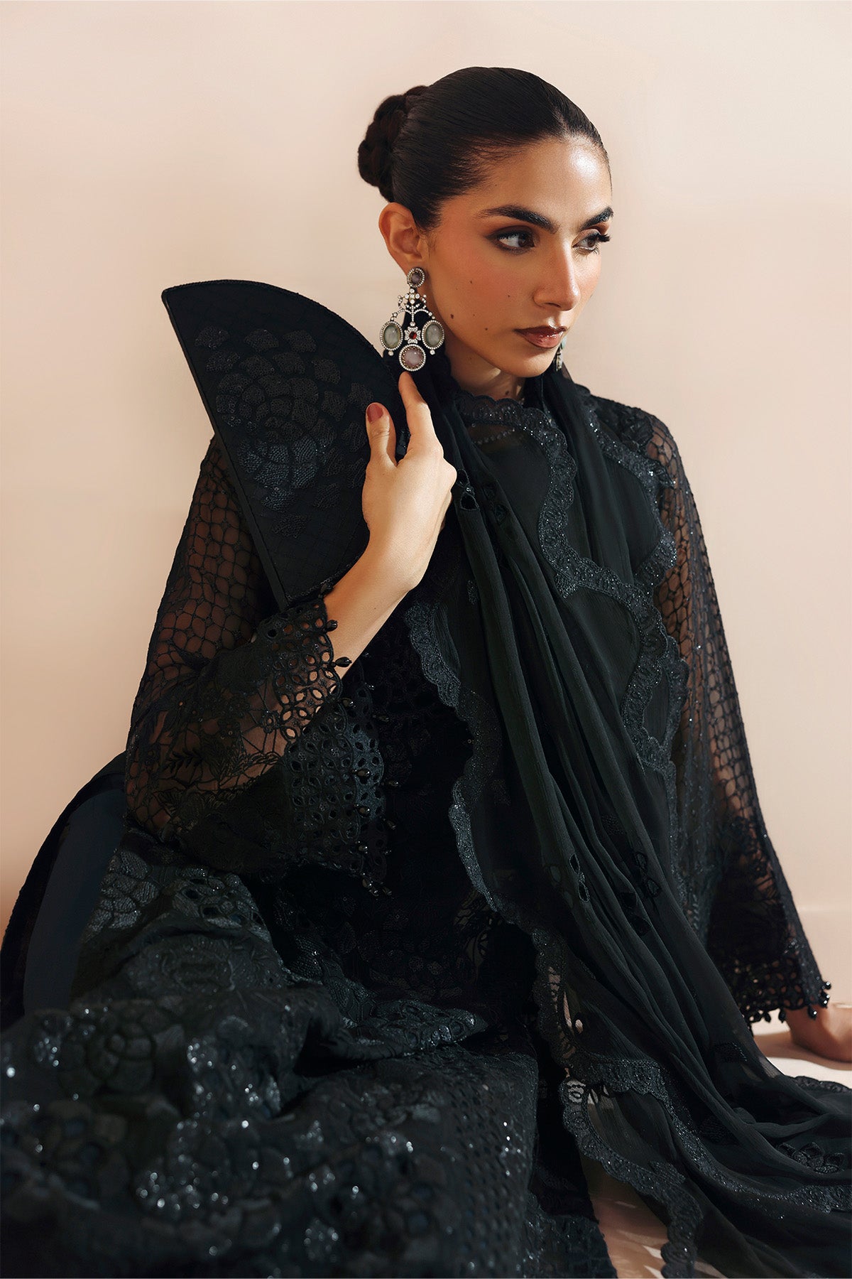 RIKA – authentic Pakistani formal dress from the Alizeh Aymal Luxury Bamber Chiffon collection for women in the UK.