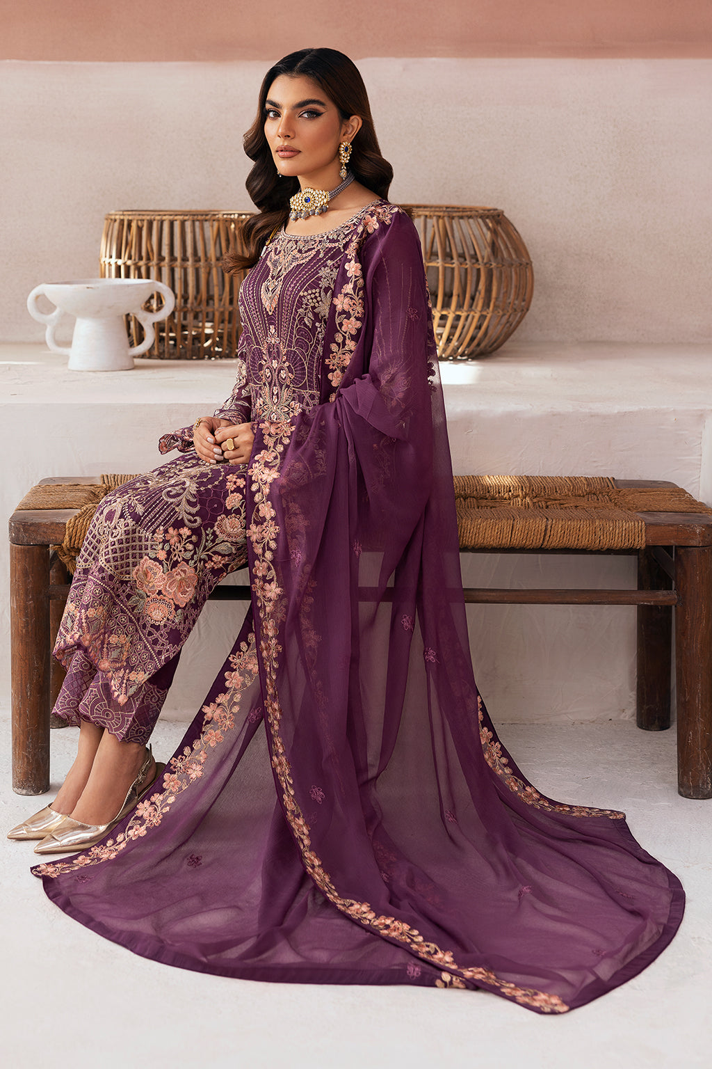 Ramsha | Arzoo Chiffon | U-112 by Ramsha - Designer Dress - Type: Ladies Clothes - Available at Libayah - 100% Original