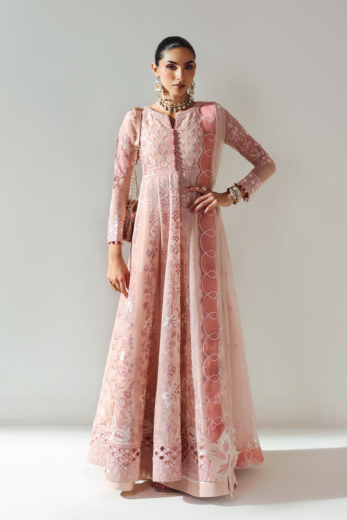 ILMAN – authentic Pakistani formal dress from the Alizeh Aymal Luxury Bamber Chiffon collection for women in the UK.