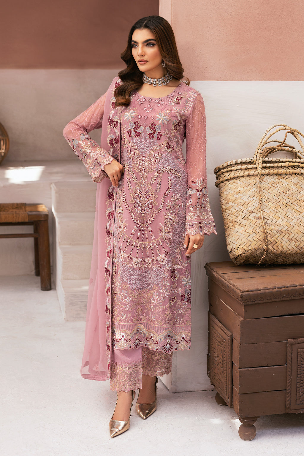 Ramsha | Arzoo Chiffon | U-109 by Ramsha - Designer Dress - Type: Ladies Clothes - Available at Libayah - 100% Original