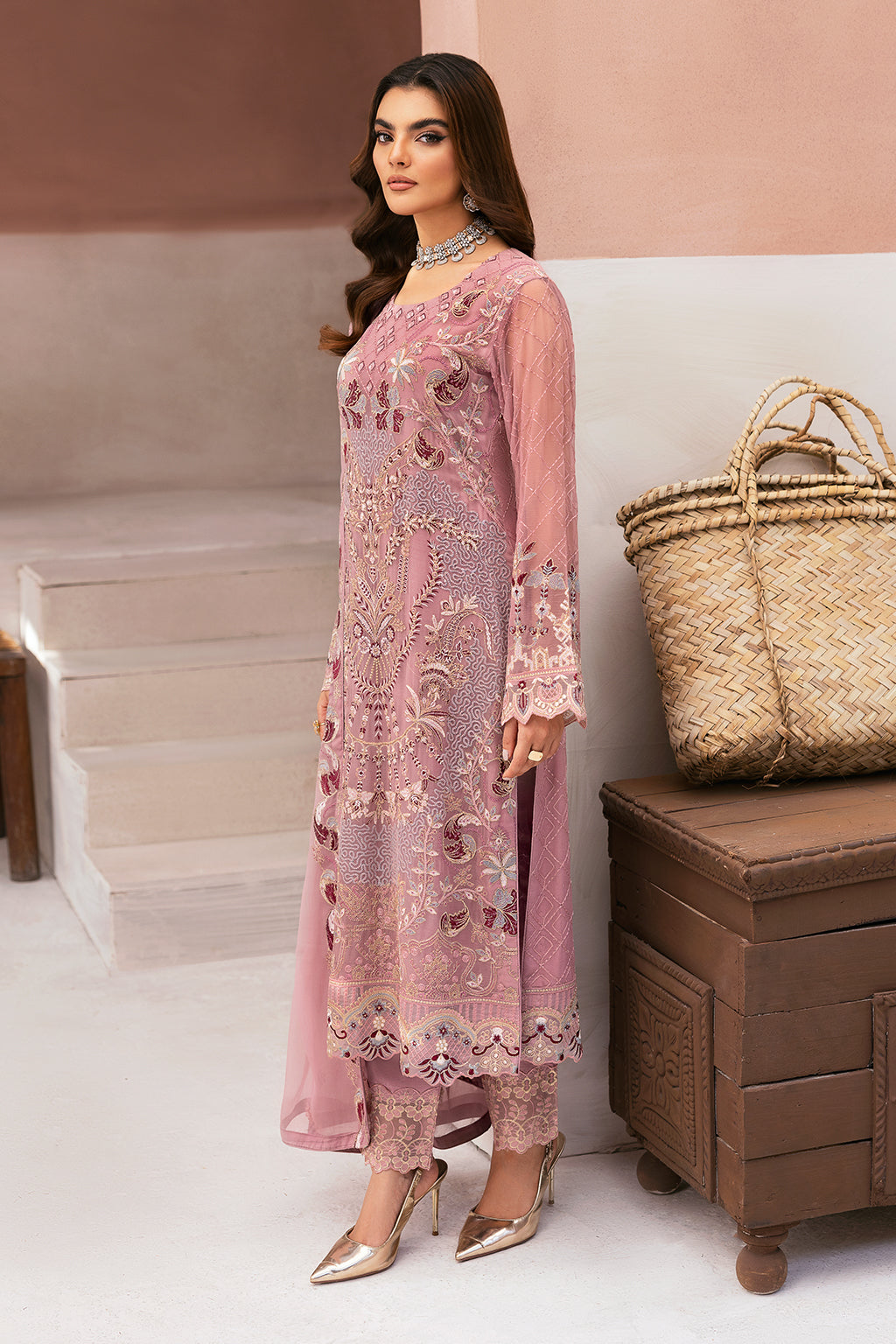 Ramsha | Arzoo Chiffon | U-109 by Ramsha - Designer Dress - Type: Ladies Clothes - Available at Libayah - 100% Original