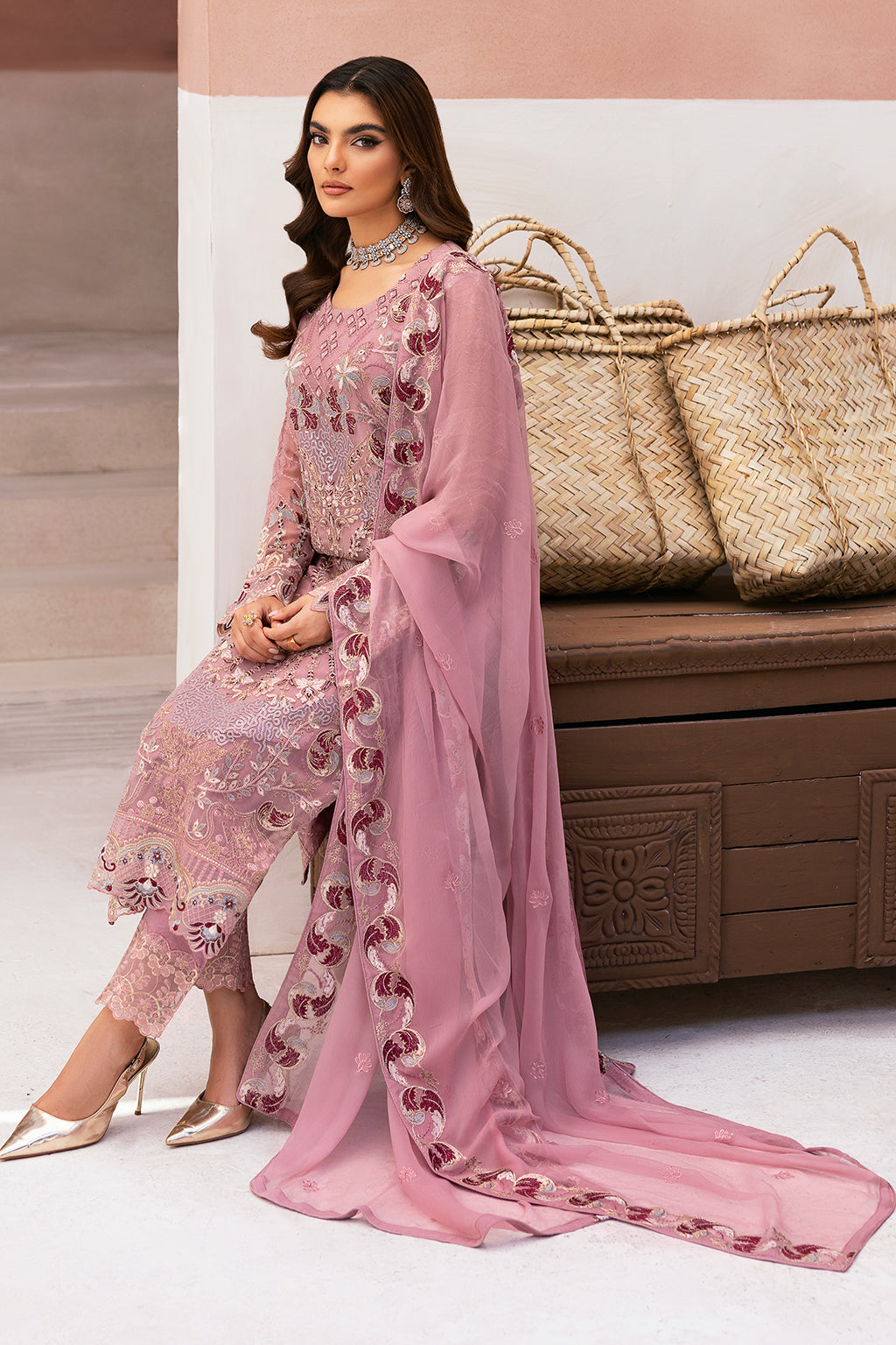 Ramsha | Arzoo Chiffon | U-109 by Ramsha - Designer Dress - Type: Ladies Clothes - Available at Libayah - 100% Original