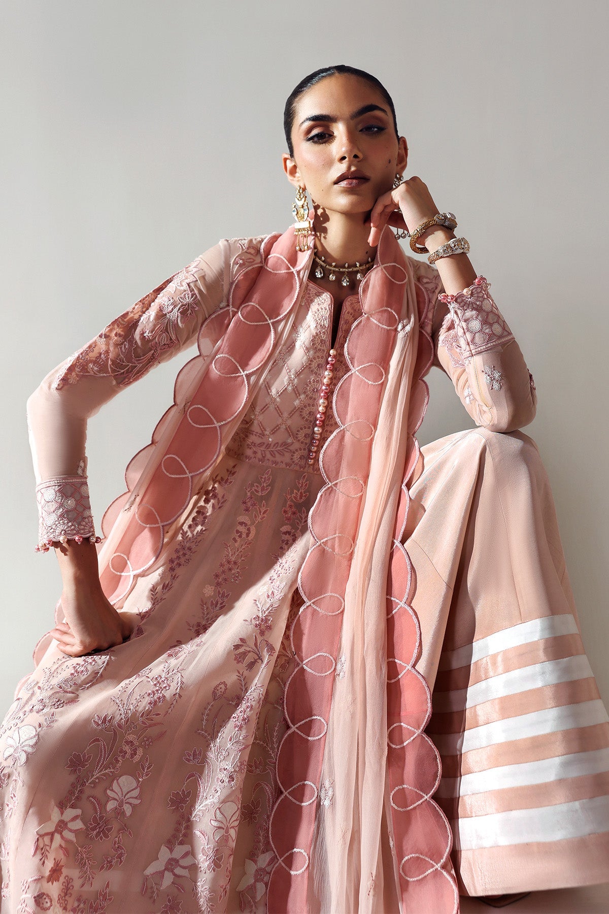 ILMAN – authentic Pakistani formal dress from the Alizeh Aymal Luxury Bamber Chiffon collection for women in the UK.