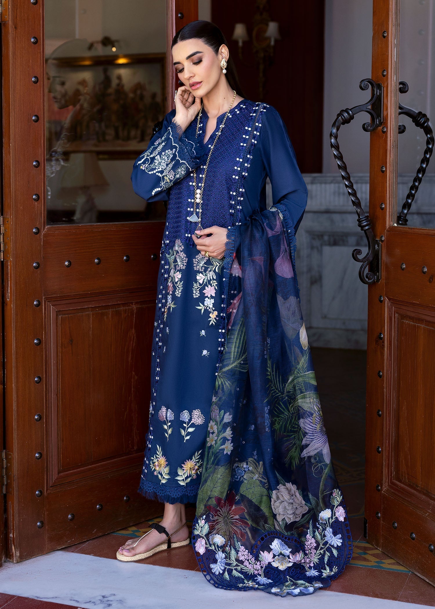 Saira Shakira | Bloom Lawn 25 | HANGING GARDENS 2-B by Saira Shakira - Designer Dress - Type: Ladies Clothes - Available at Libayah - 100% Original