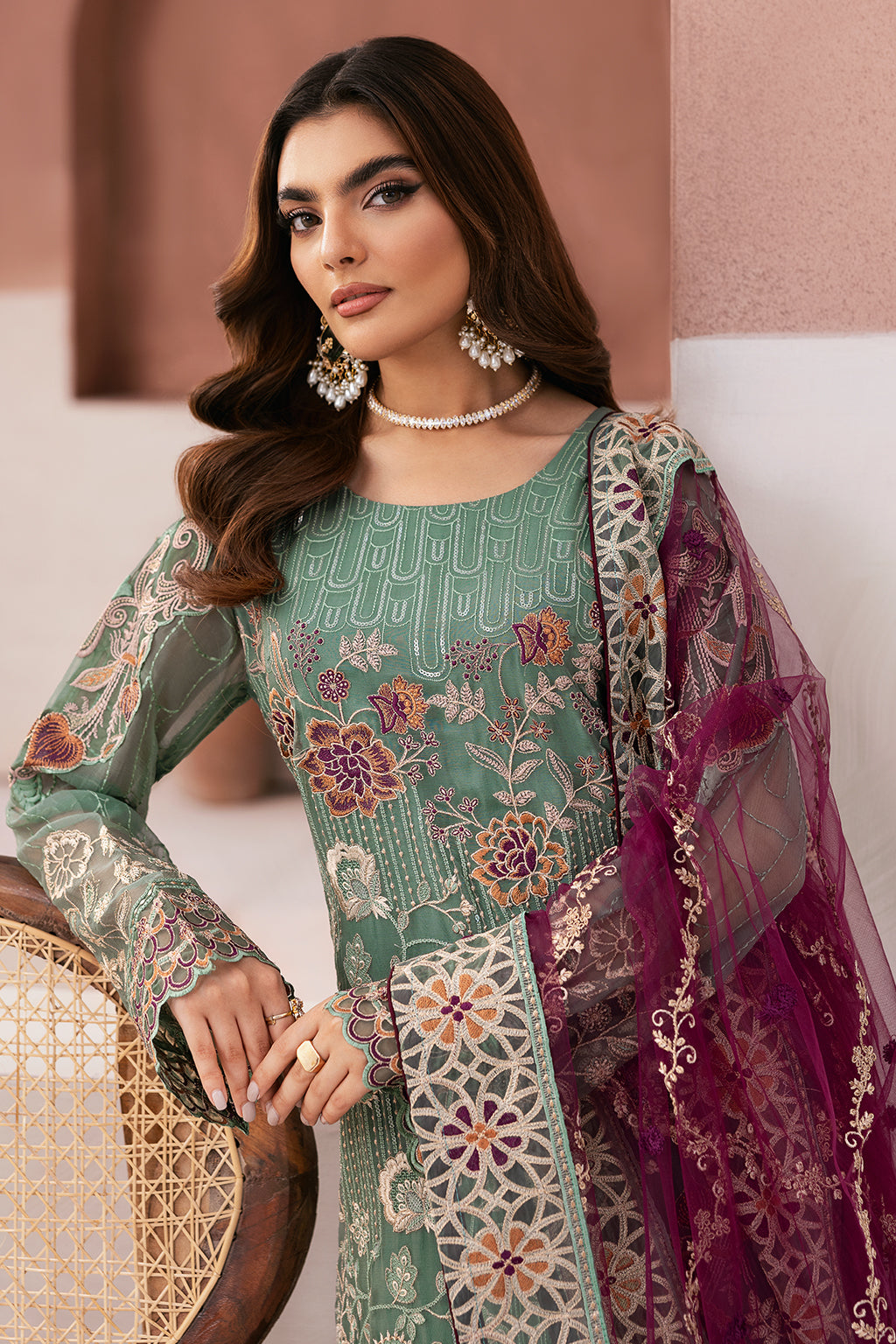 Ramsha | Arzoo Chiffon | U-103 by Ramsha - Designer Dress - Type: Ladies Clothes - Available at Libayah - 100% Original