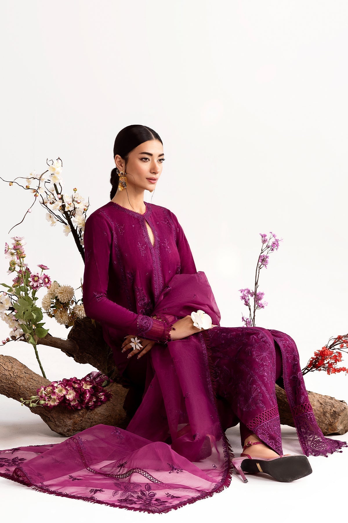 Enzo | Tu Es Aime | Prune by Enzo - Designer Dress  - Type : Ladies Clothes - Available at Libayah - 100% Original 