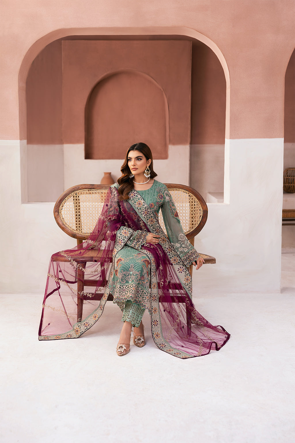 Ramsha | Arzoo Chiffon | U-103 by Ramsha - Designer Dress - Type: Ladies Clothes - Available at Libayah - 100% Original