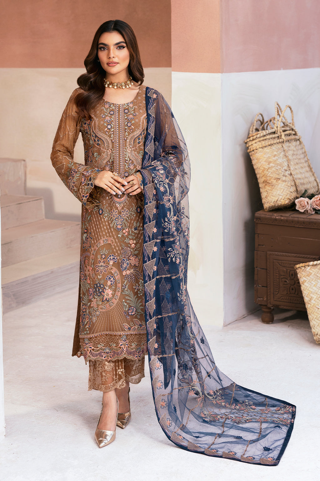 Ramsha | Arzoo Chiffon | U-110 by Ramsha - Designer Dress - Type: Ladies Clothes - Available at Libayah - 100% Original