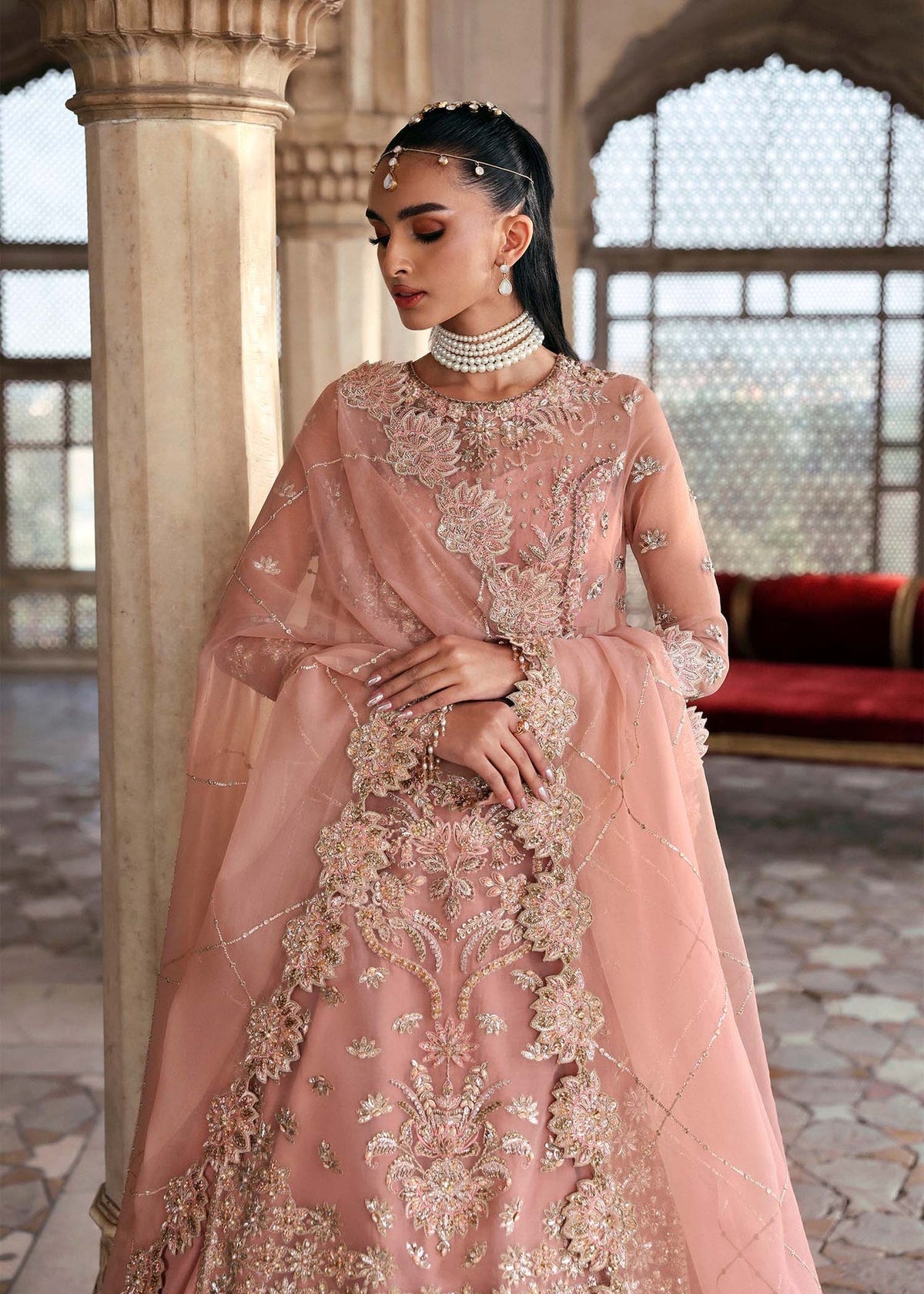 Akbar Aslam | Dastaan Luxury Formals | Nazneen by Akbar Aslam - Designer Dress - Type: Ladies Clothes - Available at Libayah - 100% Original