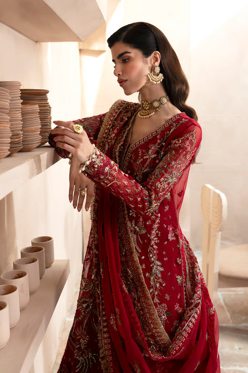 Emaan Adeel | Clay Couture | CARMINE by Emaan Adeel - Designer Dress - Type: Ladies Clothes - Available at Libayah - 100% Original