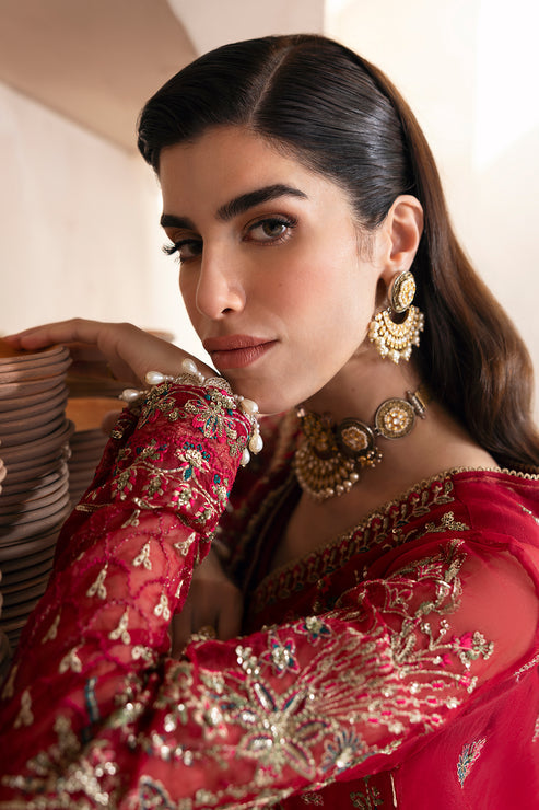 Emaan Adeel | Clay Couture | CARMINE by Emaan Adeel - Designer Dress - Type: Ladies Clothes - Available at Libayah - 100% Original