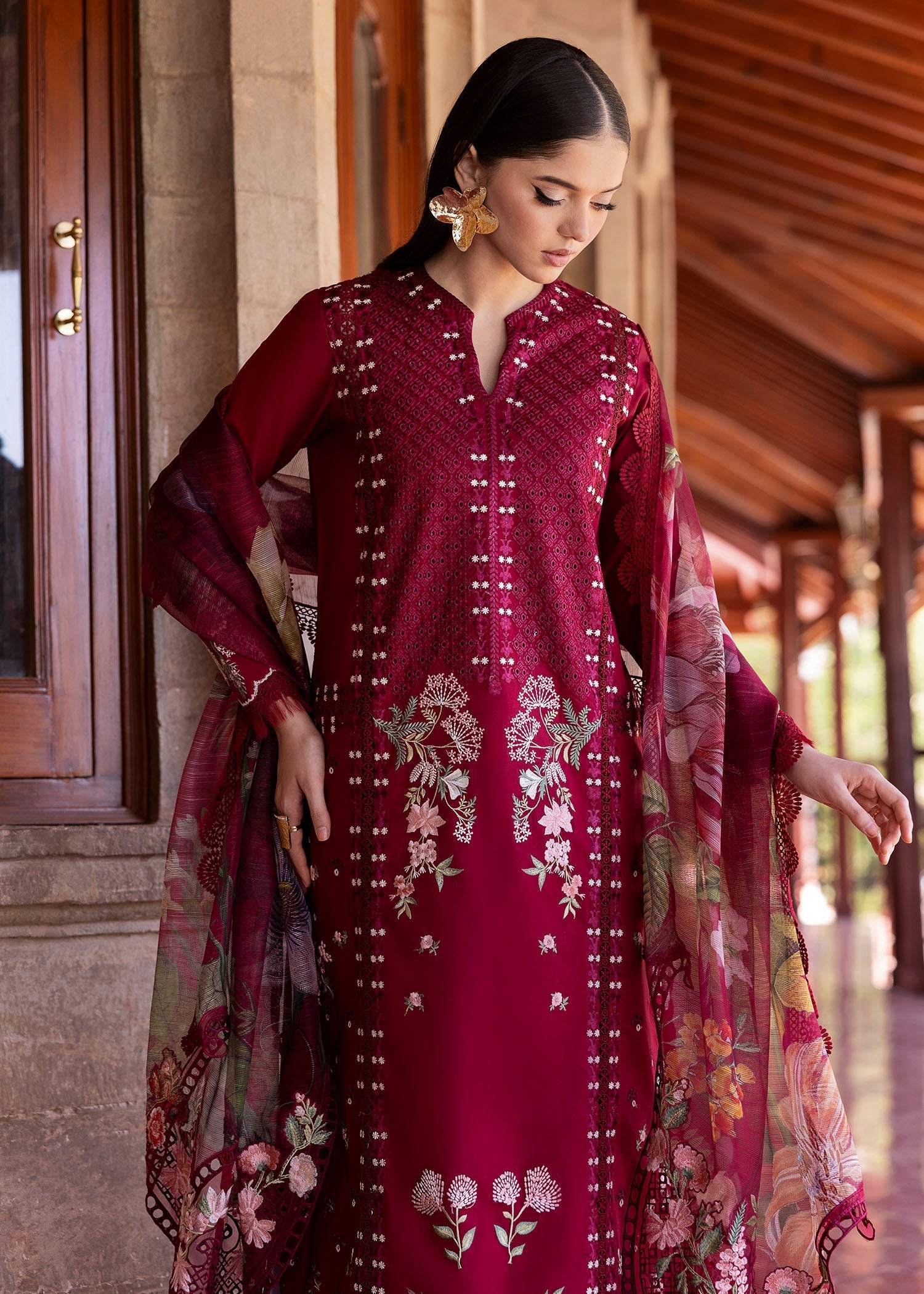 Saira Shakira | Bloom Lawn 25 | HANGING GARDENS 2-A by Saira Shakira - Designer Dress - Type: Ladies Clothes - Available at Libayah - 100% Original
