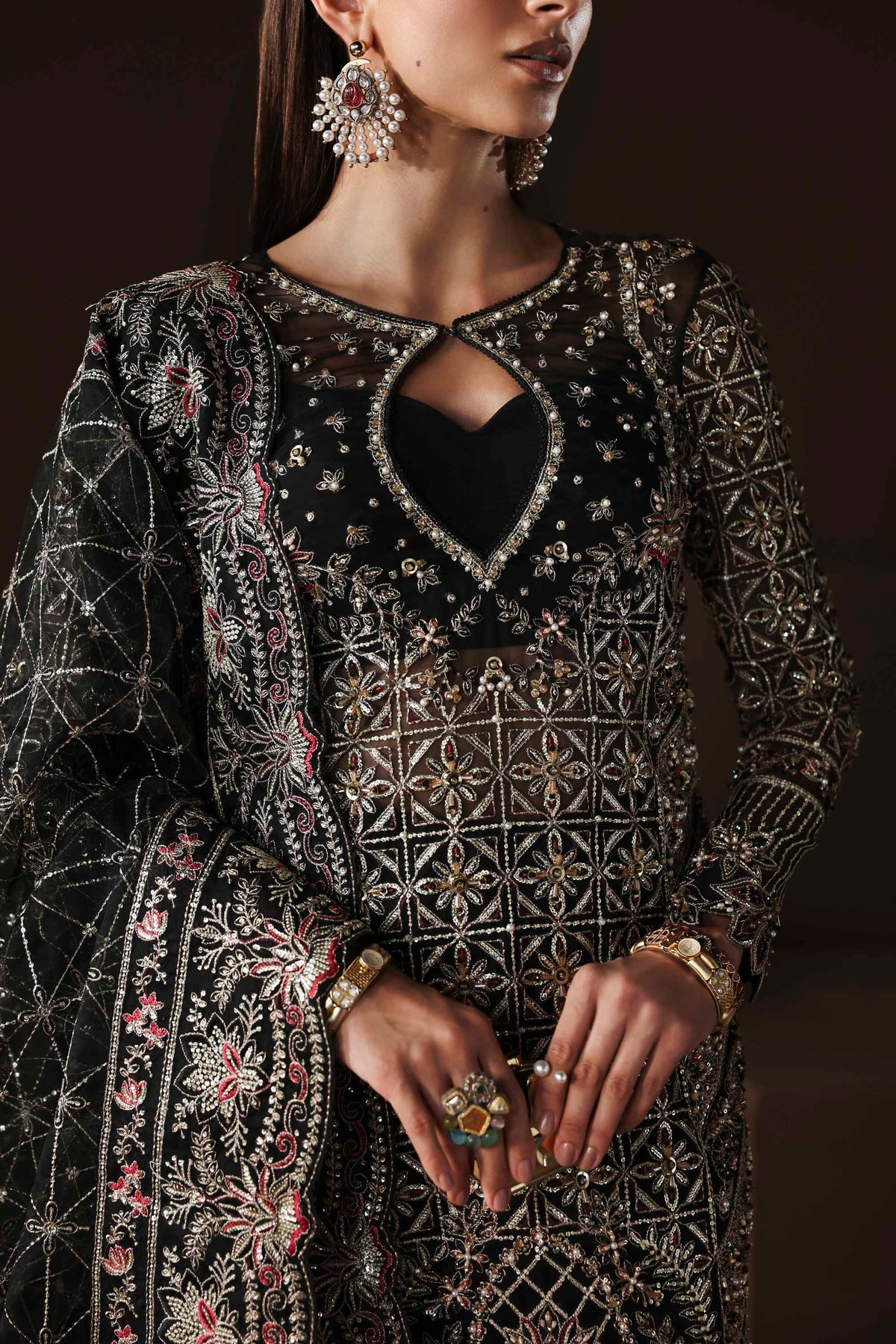 Akbar Aslam | Luxury Formals |Noir - Designer Dress - Type : Ladies Clothes - Available at Libayah - 100% Original