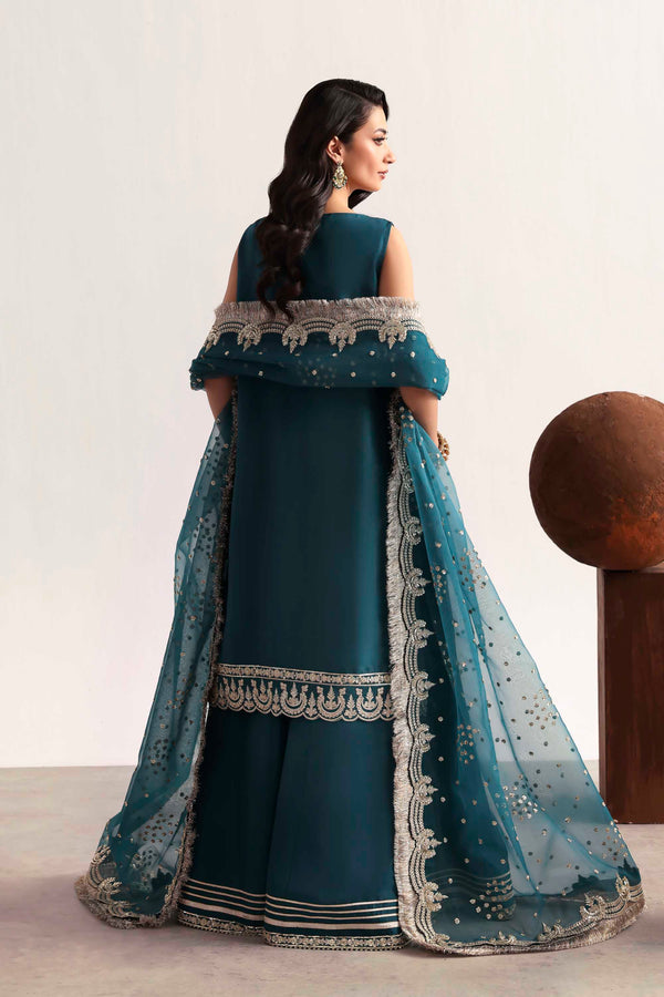 Akbar Aslam | Luxury Formals 25 | Teal by Akbar Aslam - Designer Dress  - Type : Ladies Clothes - Available at Libayah - 100% Original 