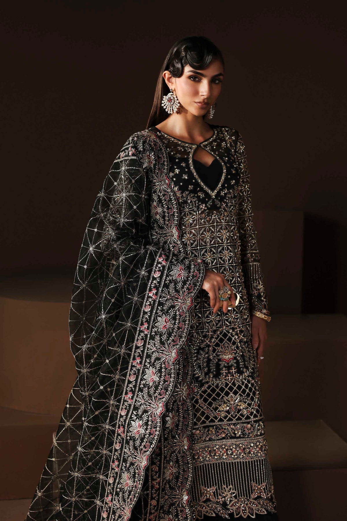 Akbar Aslam | Luxury Formals |Noir - Designer Dress - Type : Ladies Clothes - Available at Libayah - 100% Original
