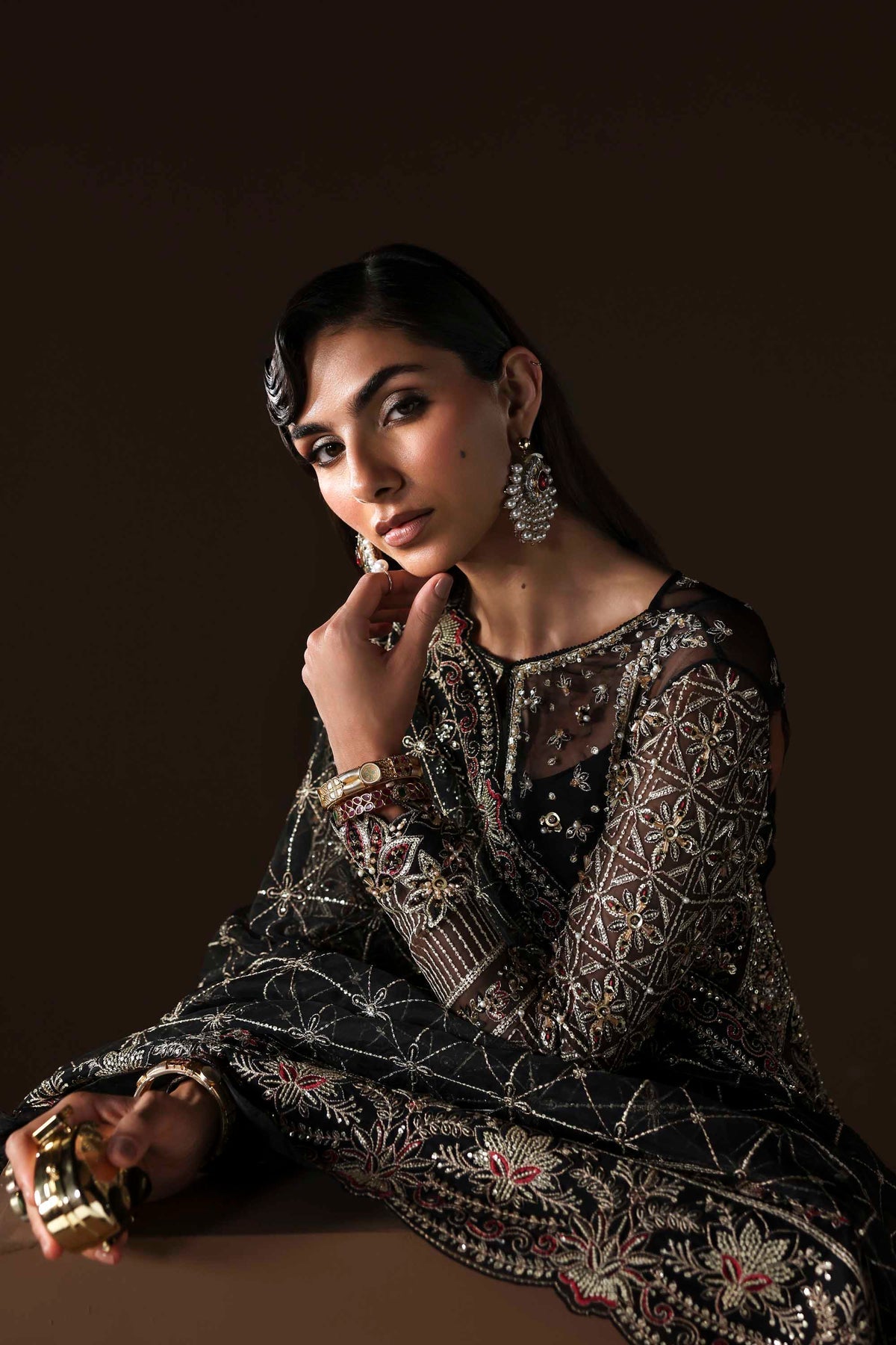 Akbar Aslam | Luxury Formals |Noir - Designer Dress - Type : Ladies Clothes - Available at Libayah - 100% Original