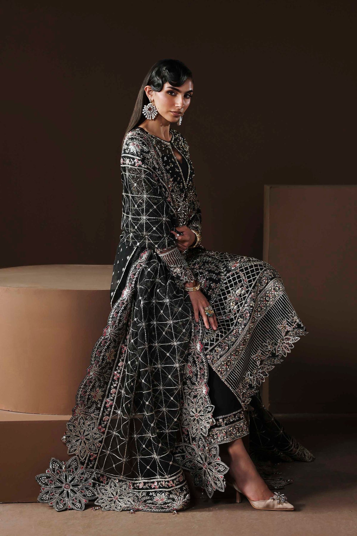 Akbar Aslam | Luxury Formals |Noir - Designer Dress - Type : Ladies Clothes - Available at Libayah - 100% Original