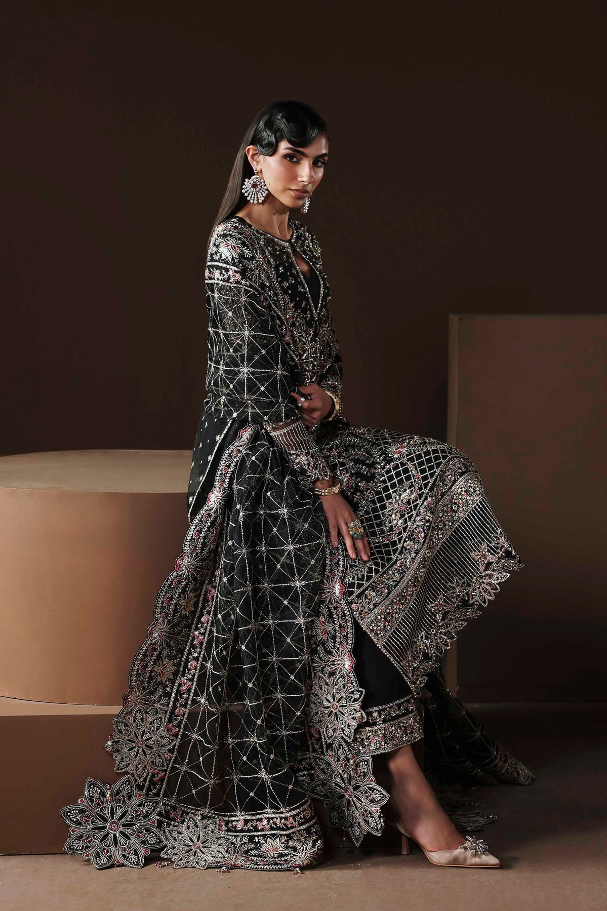 Akbar Aslam | Luxury Formals |Noir - Designer Dress - Type : Ladies Clothes - Available at Libayah - 100% Original