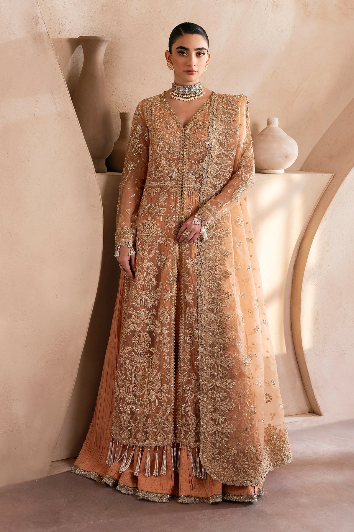 Emaan Adeel | Clay Couture | CAMELIA by Emaan Adeel - Designer Dress - Type: Ladies Clothes - Available at Libayah - 100% Original