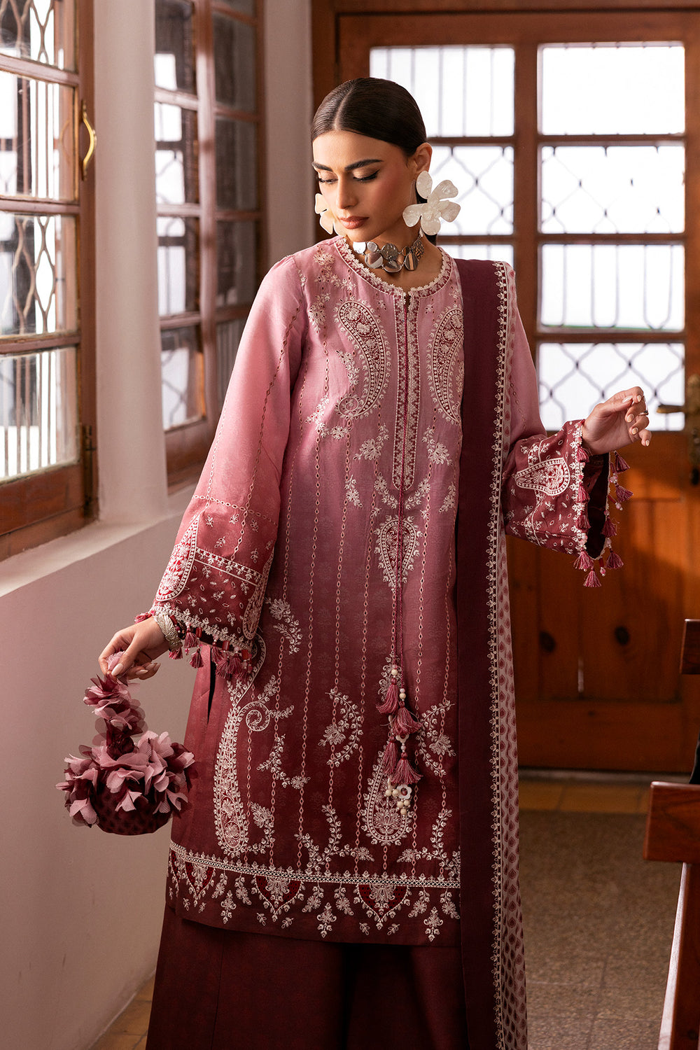 Jazmin | Shahkaar Luxury Eid Lawn SS26 | SL26-D08 - Designer Dress - Type : Ladies Clothes - Available at Libayah - 100% Original