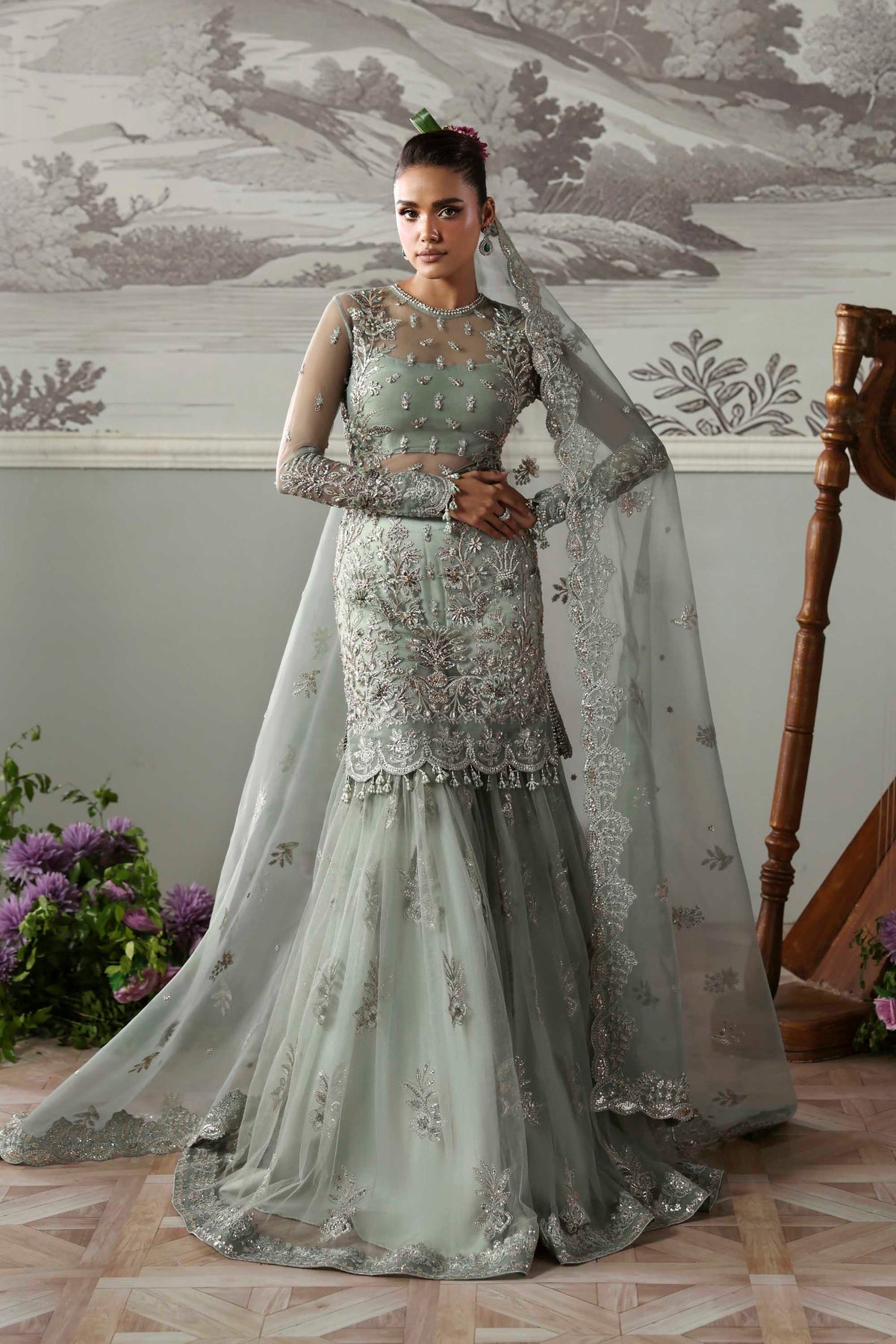 Akbar Aslam | Deewani Wedding Formals | Silvenza by Akbar Aslam - Designer Dress  - Type : Ladies Clothes - Available at Libayah - 100% Original 