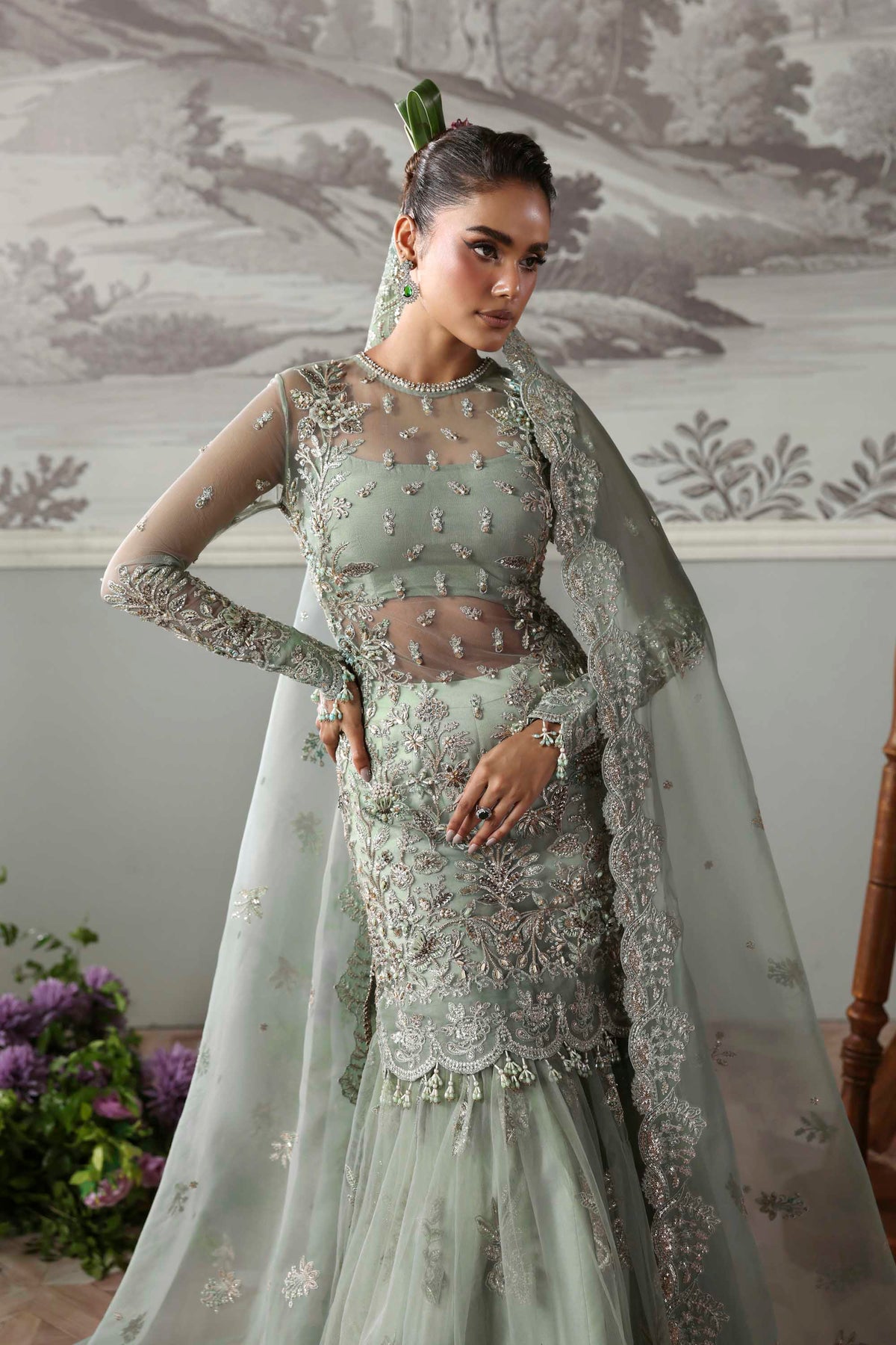 Akbar Aslam | Deewani Wedding Formals | Silvenza by Akbar Aslam - Designer Dress  - Type : Ladies Clothes - Available at Libayah - 100% Original 